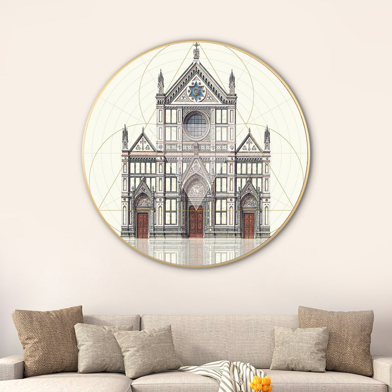 Landmark Building Wall Decor World Culture Textured Bedroom Canvas Print, Multiple Sizes - Clearhalo - 'Arts' - 'Canvas Art' - 1761487