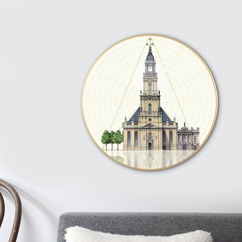 Landmark Building Wall Decor World Culture Textured Bedroom Canvas Print, Multiple Sizes - Clearhalo - 'Arts' - 'Canvas Art' - 1761490