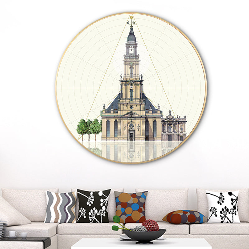 Landmark Building Wall Decor World Culture Textured Bedroom Canvas Print, Multiple Sizes - Clearhalo - 'Arts' - 'Canvas Art' - 1761491
