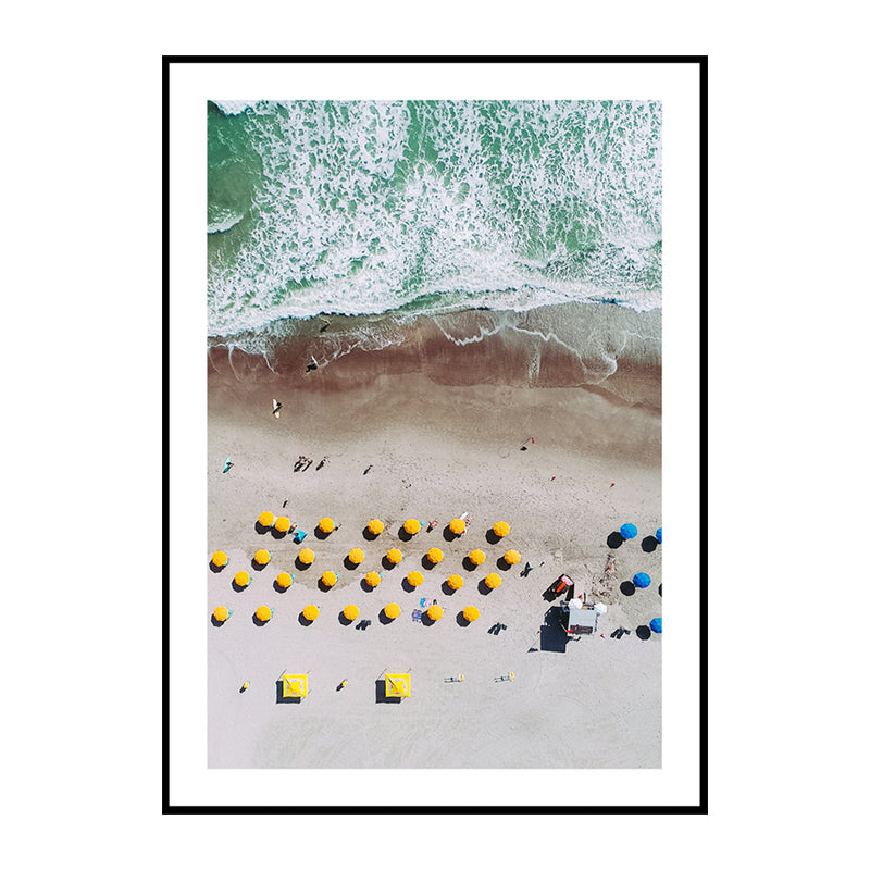 Aerial View Beach Art Print Textured Tropical Living Room Canvas in Brown and Blue Clearhalo 'Art Gallery' 'Canvas Art' 'Coastal Art Gallery' 'Nautical' Arts' 1761549