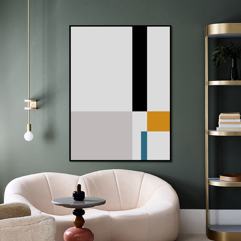 Illustration Geometric Art Print Textured Minimalism Living Room Canvas in Light Color Clearhalo 'Art Gallery' 'Canvas Art' 'Contemporary Art Gallery' 'Modern' Arts' 1761773