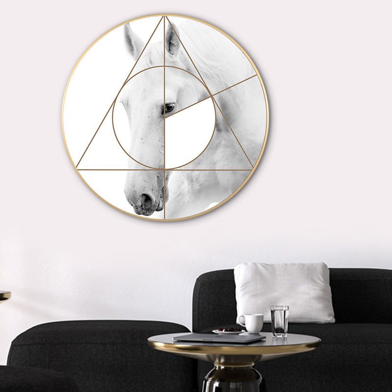 Mixed Media Horse Wall Decor Modern Style Canvas Art Print, Multiple Sizes Available Clearhalo 'Art Gallery' 'Canvas Art' 'Contemporary Art Gallery' 'Modern' Arts' 1762346