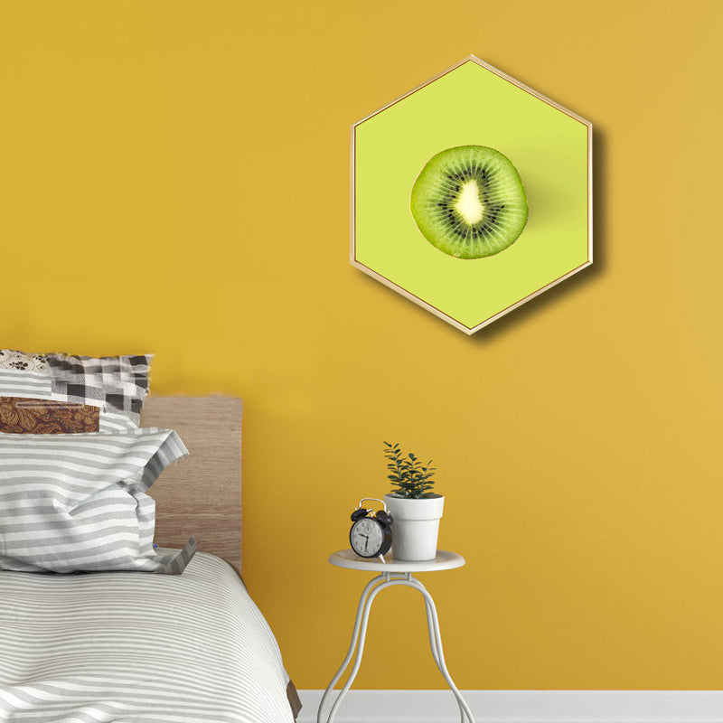 Scandinavian Style Tasty Fruits Canvas Light Color Textured Art Print for Dining Room Light Green Clearhalo 'Arts' 'Canvas Art' 1762903
