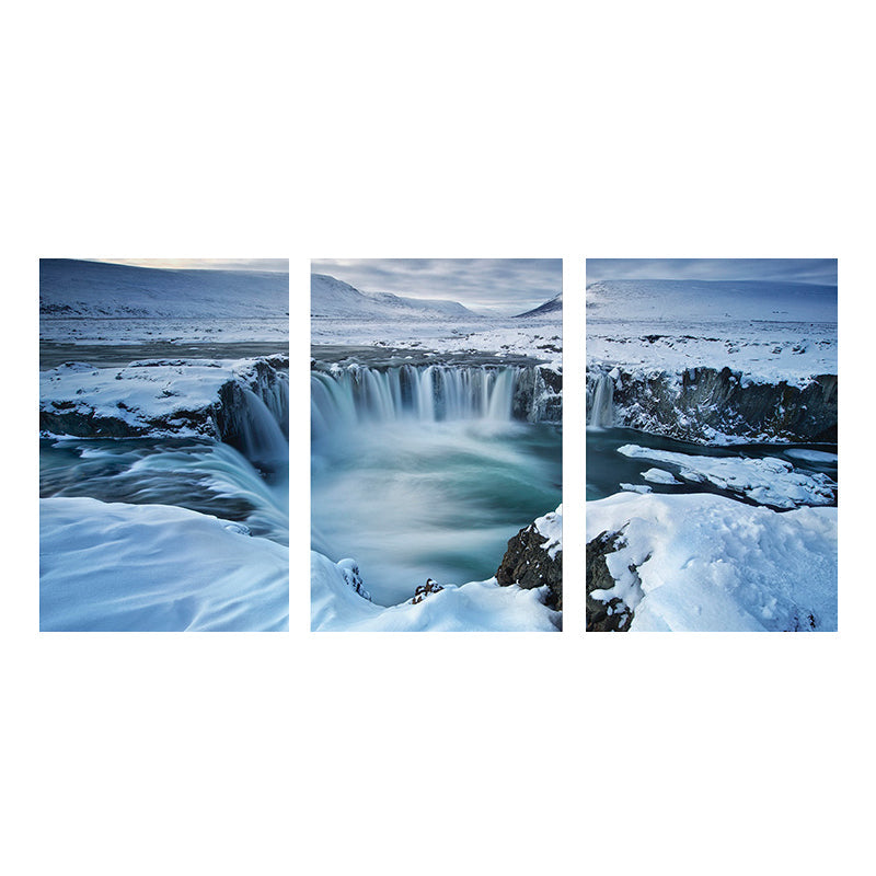 Waterfall View Wall Decor Modern Multi-Piece Girls Bedroom Painting, Multiple Sizes Clearhalo 'Art Gallery' 'Canvas Art' 'Contemporary Art Gallery' 'Modern' Arts' 1763066