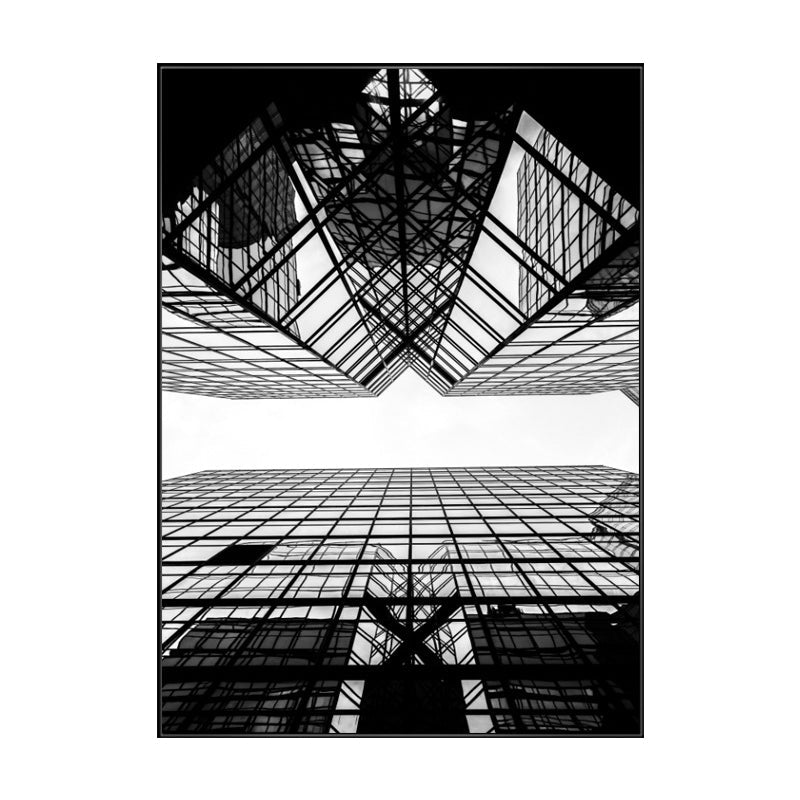 Contemporary Style Tall Building Canvas Light Color Textured Art Print for Dining Room Clearhalo 'Art Gallery' 'Canvas Art' 'Contemporary Art Gallery' 'Modern' Arts' 1763294