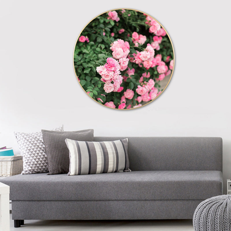 French Country Flower Blossom Canvas Pastel Color Textured Painting for Living Room Light Pink Clearhalo 'Arts' 'Canvas Art' 1763334
