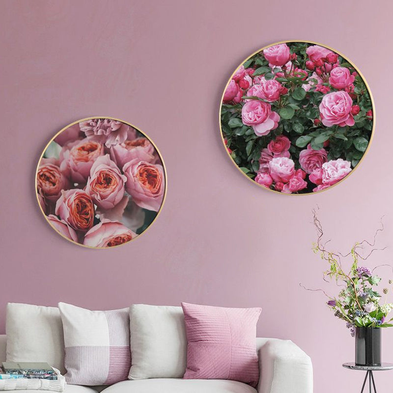 French Country Flower Blossom Canvas Pastel Color Textured Painting for Living Room Clearhalo 'Arts' 'Canvas Art' 1763339