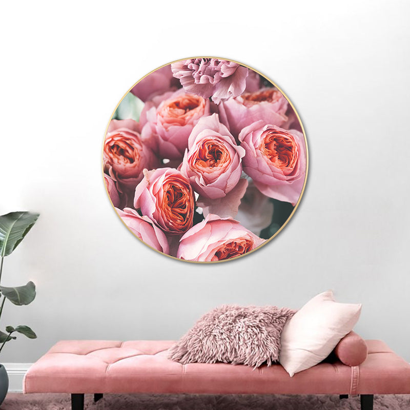 French Country Flower Blossom Canvas Pastel Color Textured Painting for Living Room Clearhalo 'Arts' 'Canvas Art' 1763341
