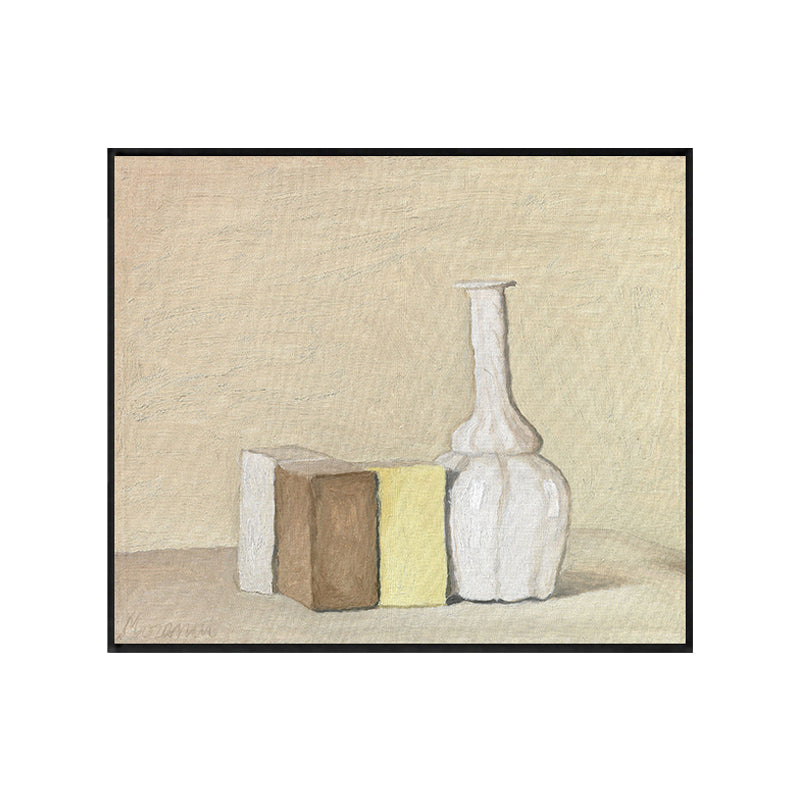 Impressionism Neat Pots Canvas Print Pastel Color Textured Painting for Playroom