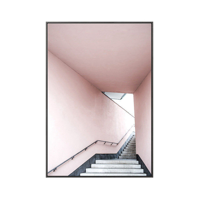 Canvas Textured Wall Decor Vintage Style Up Stairway Painting, Multiple Sizes Options Clearhalo 'Art Gallery' 'Canvas Art' 'Contemporary Art Gallery' 'Modern' Arts' 1764824