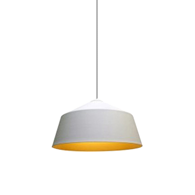 Dome Shaped Shade Pendant Ceiling Light in Nordic Style Metal 1 Light Black/White Hanging Ceiling Light Clearhalo 'Ceiling Lights' 'Modern Pendants' 'Modern' 'Pendant Lights' 'Pendants' Lighting' 176508