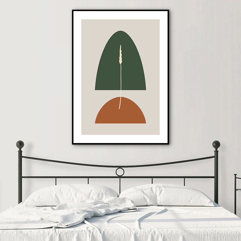 Modern Abstract Wall Art Print Dark Color Pebbles Drawing Canvas for Sitting Room Clearhalo 'Art Gallery' 'Canvas Art' 'Contemporary Art Gallery' 'Modern' Arts' 1765596