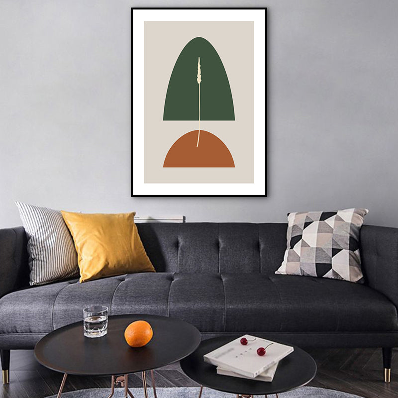 Modern Abstract Wall Art Print Dark Color Pebbles Drawing Canvas for Sitting Room Clearhalo 'Art Gallery' 'Canvas Art' 'Contemporary Art Gallery' 'Modern' Arts' 1765597
