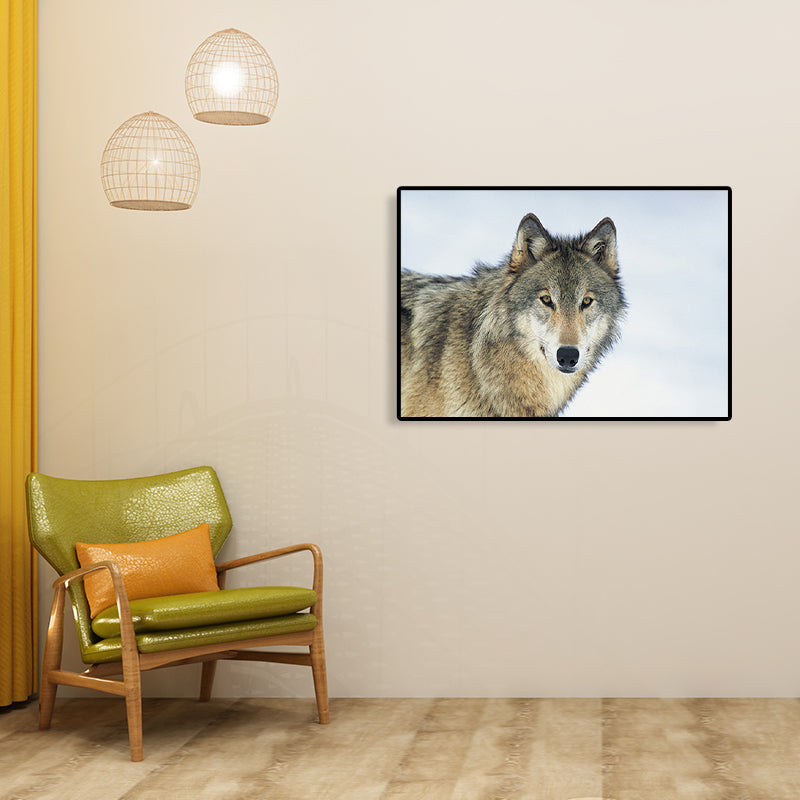 African Grassland Animal Art Print Contemporary Textured Canvas for Sitting Room Clearhalo 'Art Gallery' 'Canvas Art' 'Contemporary Art Gallery' 'Modern' Arts' 1765639