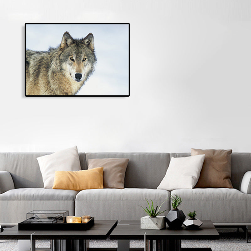 African Grassland Animal Art Print Contemporary Textured Canvas for Sitting Room Clearhalo 'Art Gallery' 'Canvas Art' 'Contemporary Art Gallery' 'Modern' Arts' 1765640