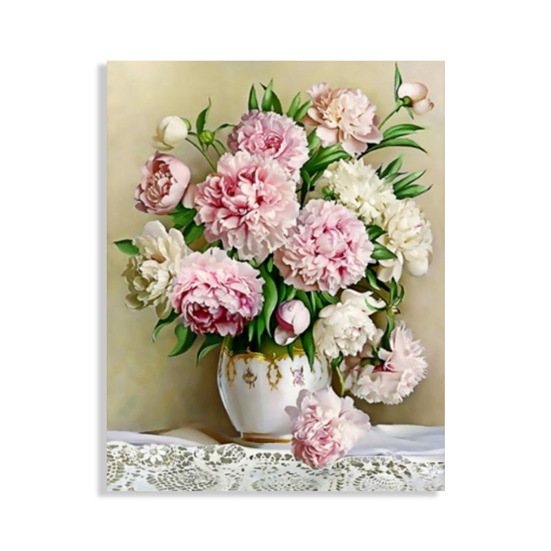 Flower Print Wall Decor Impressionism Style Canvas Textured Art Print in Soft Color Clearhalo 'Arts' 'Canvas Art' 1765679