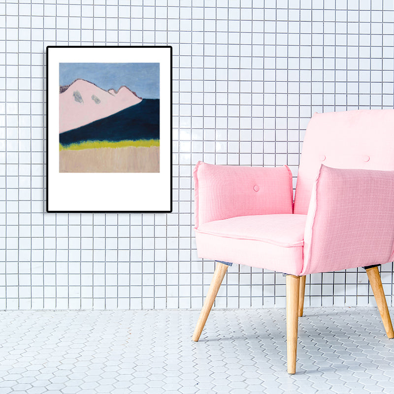 Human Activities Scene Art Print Abstract Expressionism Canvas Textured Painting in Soft Color