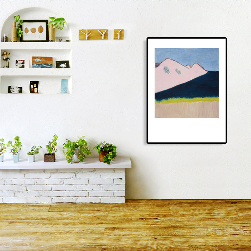 Human Activities Scene Art Print Abstract Expressionism Canvas Textured Painting in Soft Color
