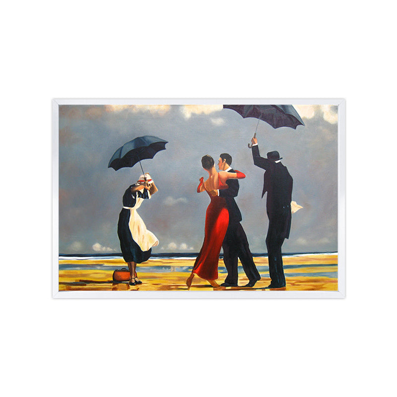 Impressionism Dancing Figure Canvas Art Oil Painting Gray Wall Decor, Multiple Sizes