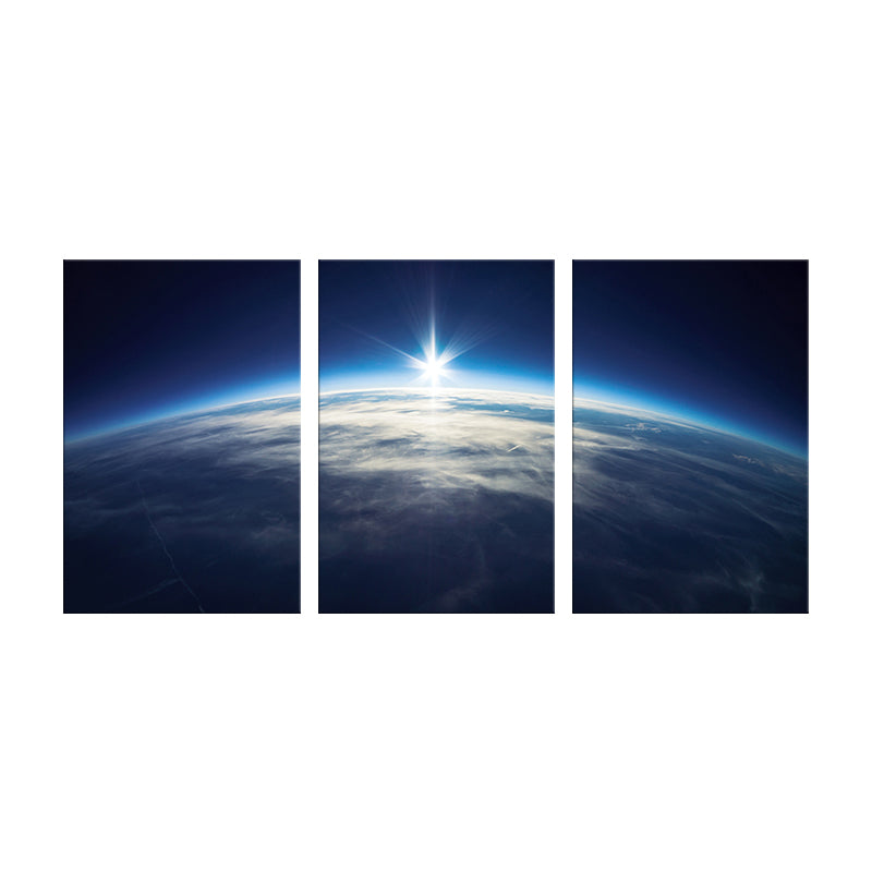 Astronomy Phenomena Wall Decor Modern Multi-Piece Bedroom Canvas Print, Multiple Size Options Clearhalo 'Art Gallery' 'Canvas Art' 'Contemporary Art Gallery' 'Modern' Arts' 1765975