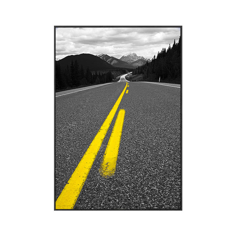 Textured Road View Painting Modern Canvas Wall Art Decor, Multiple Sizes Available Clearhalo 'Art Gallery' 'Canvas Art' 'Contemporary Art Gallery' 'Modern' Arts' 1766032
