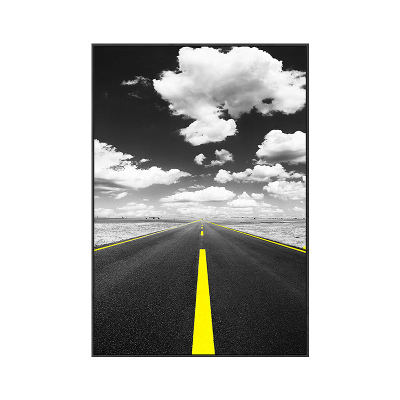 Textured Road View Painting Modern Canvas Wall Art Decor, Multiple Sizes Available Clearhalo 'Art Gallery' 'Canvas Art' 'Contemporary Art Gallery' 'Modern' Arts' 1766040