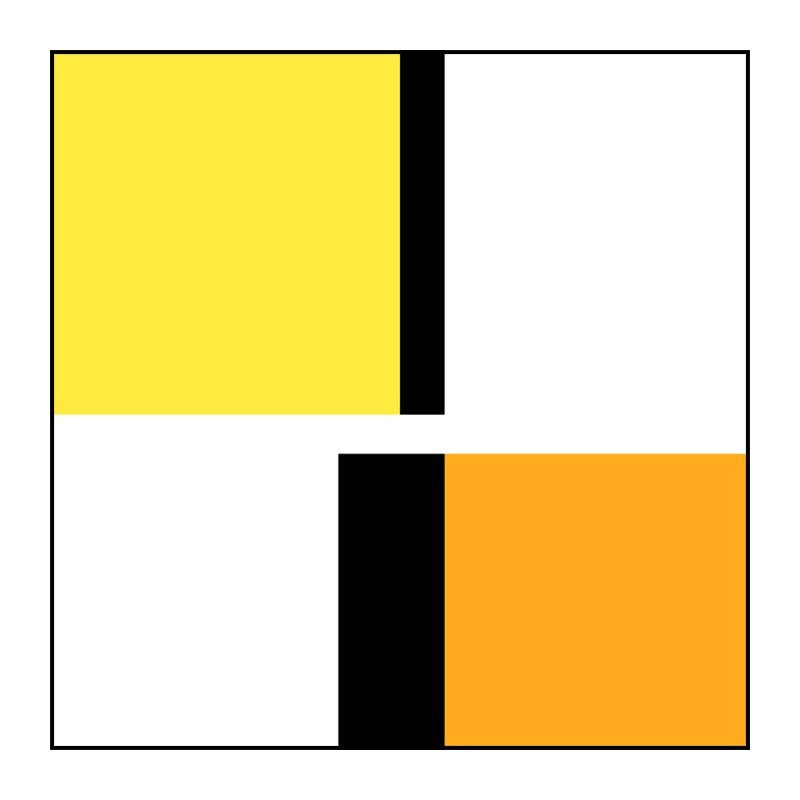 Bright Color-Blocking Geometric Canvas Textured Minimalist Living Room Wall Art Print Clearhalo 'Art Gallery' 'Canvas Art' 'Contemporary Art Gallery' 'Modern' Arts' 1766114