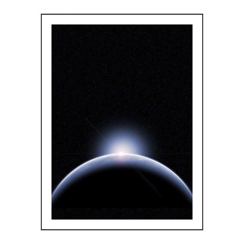 Black Outer Space Canvas Print Textured Wall Art Decor for Bathroom, Multiple Sizes Clearhalo 'Art Gallery' 'Canvas Art' 'Contemporary Art Gallery' 'Modern' Arts' 1766269