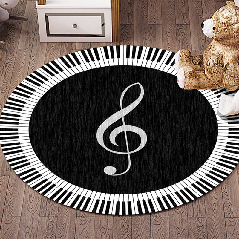 Multicolor Flower Pattern Rug with Star and Heart Polyester Kids Rug Washable Anti-Slip Pet Friendly Area Rug for Children's Room Clearhalo 'Area Rug' 'Rug' 1766486