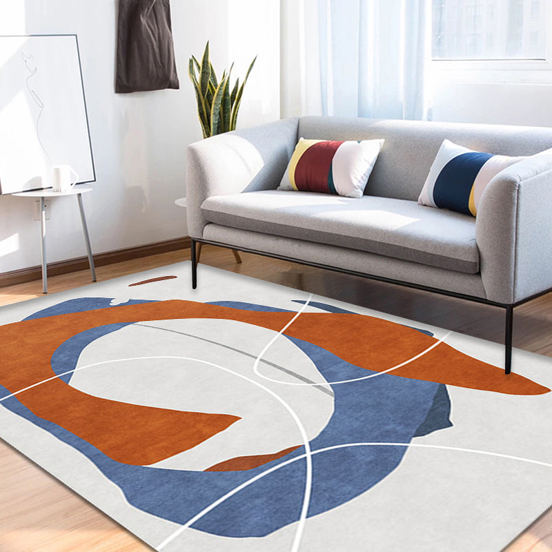 Creative Multicolor Modernist Rug Polyester Abstract Rug Washable Pet Friendly Non-Slip Carpet for Living Room Red Clearhalo 'Area Rug' 'Rug' 1766556