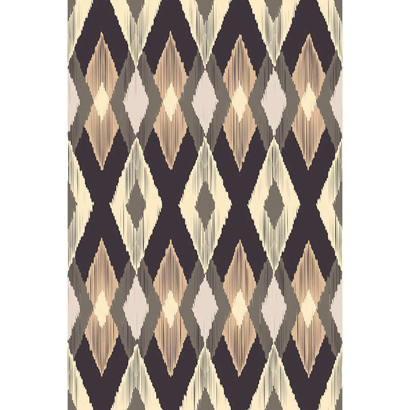 Moroccan Geometric Pattern Rug Orange and Brown Polyester Rug Washable Pet Friendly Non-Slip Area Rug for Living Room Clearhalo 'Area Rug' 'Moroccan' 'Rugs' Rug' 1766824