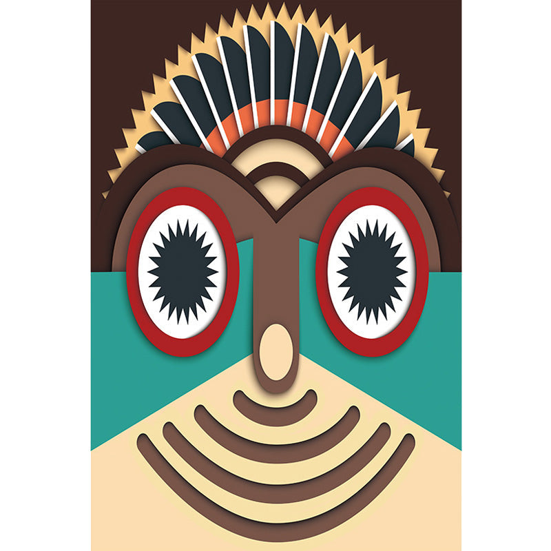 Multicolor Vintage Rug Polyester Tribal Pattern Rug Pet Friendly Washable Anti-Slip Backing Carpet for Decoration Clearhalo 'Area Rug' 'Rugs' 'Southwestern' Rug' 1767023