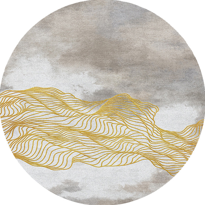 Contemporary Watercolor Pattern Rug with Swirl Stripe Multicolor Polyester Rug Non-Slip Backing Washable Pet Friendly Carpet for Bedroom Clearhalo 'Area Rug' 'Rugs' 'Shabby Chic' Rug' 1767169