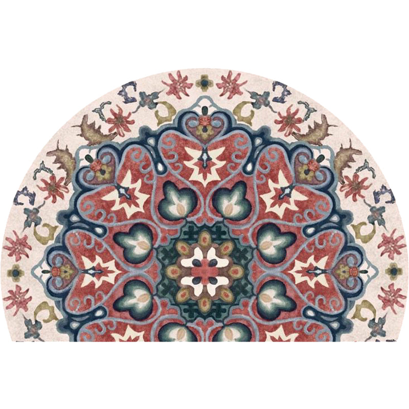 Bohemian Floral Pattern Rug Multicolor Polyester Rug Machine Washable Non-Slip Backing Area Rug for Living Room Clearhalo 'Area Rug' 'Moroccan' 'Rugs' Rug' 1767578