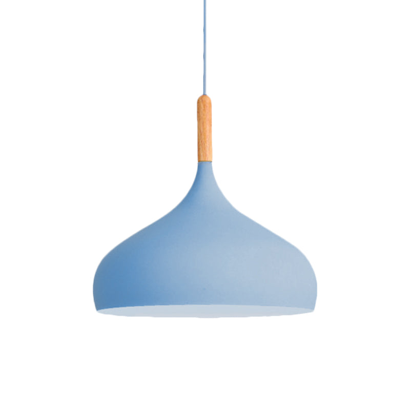 9.5"/12.5"/14"W Teardrop Pendant Lighting in Nordic Style Metal 1 Light Black/White/Gold Hanging Light Clearhalo 'Ceiling Lights' 'Modern Pendants' 'Modern' 'Pendant Lights' 'Pendants' Lighting' 177031