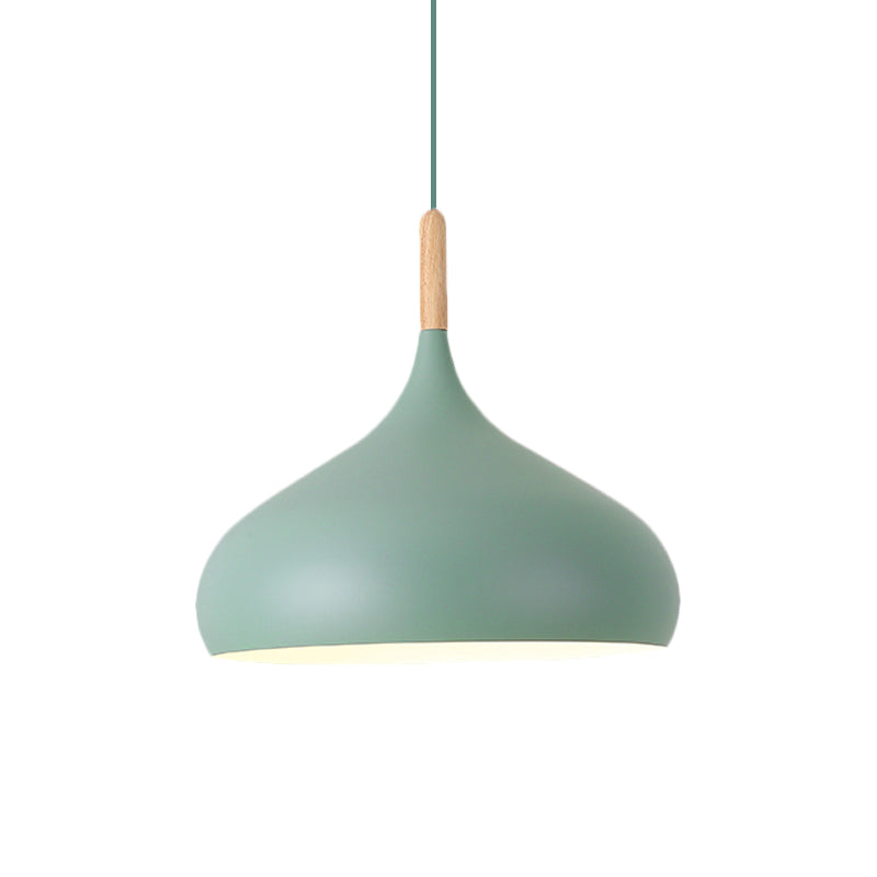 9.5"/12.5"/14"W Teardrop Pendant Lighting in Nordic Style Metal 1 Light Black/White/Gold Hanging Light Clearhalo 'Ceiling Lights' 'Modern Pendants' 'Modern' 'Pendant Lights' 'Pendants' Lighting' 177034