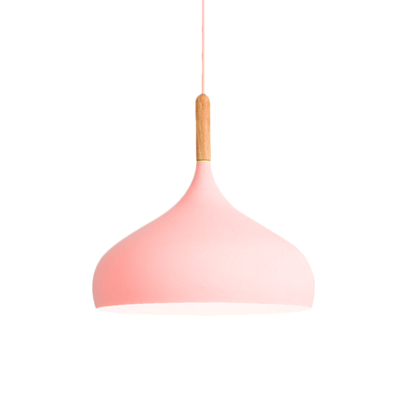 9.5"/12.5"/14"W Teardrop Pendant Lighting in Nordic Style Metal 1 Light Black/White/Gold Hanging Light Clearhalo 'Ceiling Lights' 'Modern Pendants' 'Modern' 'Pendant Lights' 'Pendants' Lighting' 177038
