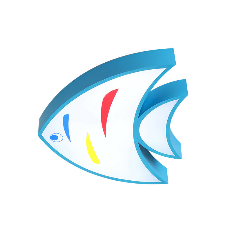 Lovely Bright-Colored Pendant Light Fish Shaped Acrylic Hanging Light for Kindergarten Hallway Clearhalo 'Ceiling Lights' 'Close To Ceiling Lights' 'Close to ceiling' 'Flush mount' Lighting' 177073