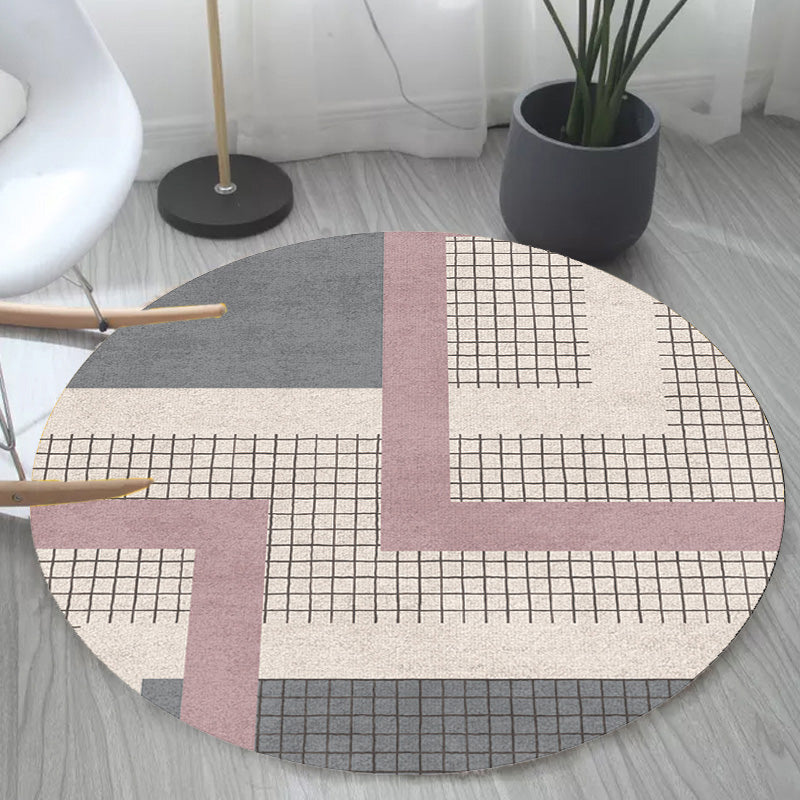 Multicolor Plaid Pattern Rug Polyester Modern Rug Washable Anti-Slip Pet Friendly Area Rug for Living Room Clearhalo 'Area Rug' 'Rugs' 'Shabby Chic' Rug' 1779611