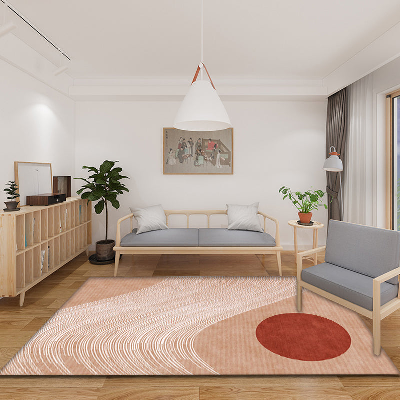 Stylish Modernism Rug Multicolor Swirl Stripe Pattern Rug Pet Friendly Anti-Slip Washable Area Rug for Decoration Brown Clearhalo 'Area Rug' 'Rug' 1780109