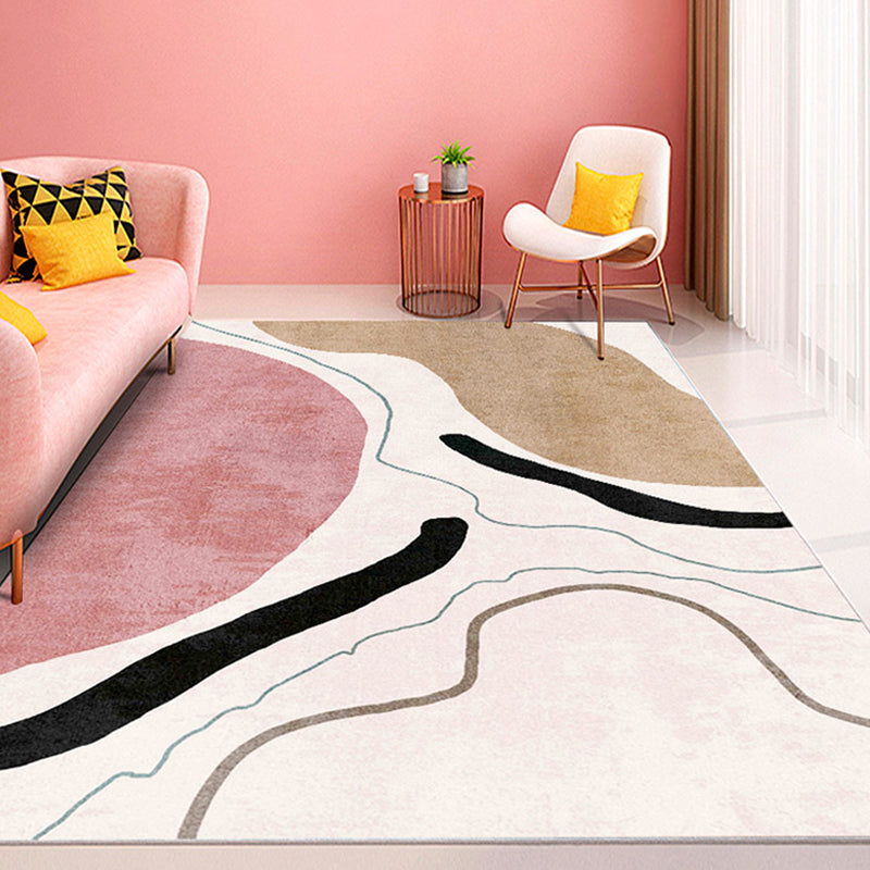 Stylish Modernism Rug Multicolor Colorblock Rug Pet Friendly Anti-Slip Washable Area Rug for Decoration Beige Clearhalo 'Area Rug' 'Modern' 'Rugs' Rug' 1780911