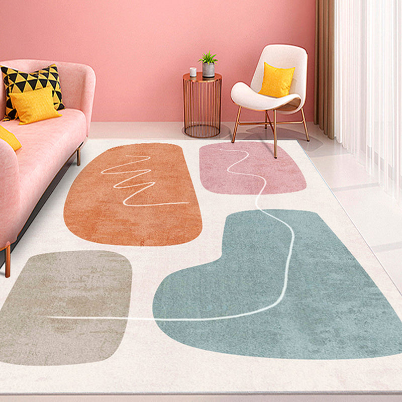 Stylish Modernism Rug Multicolor Colorblock Rug Pet Friendly Anti-Slip Washable Area Rug for Decoration Yellow-Red Clearhalo 'Area Rug' 'Modern' 'Rugs' Rug' 1780913