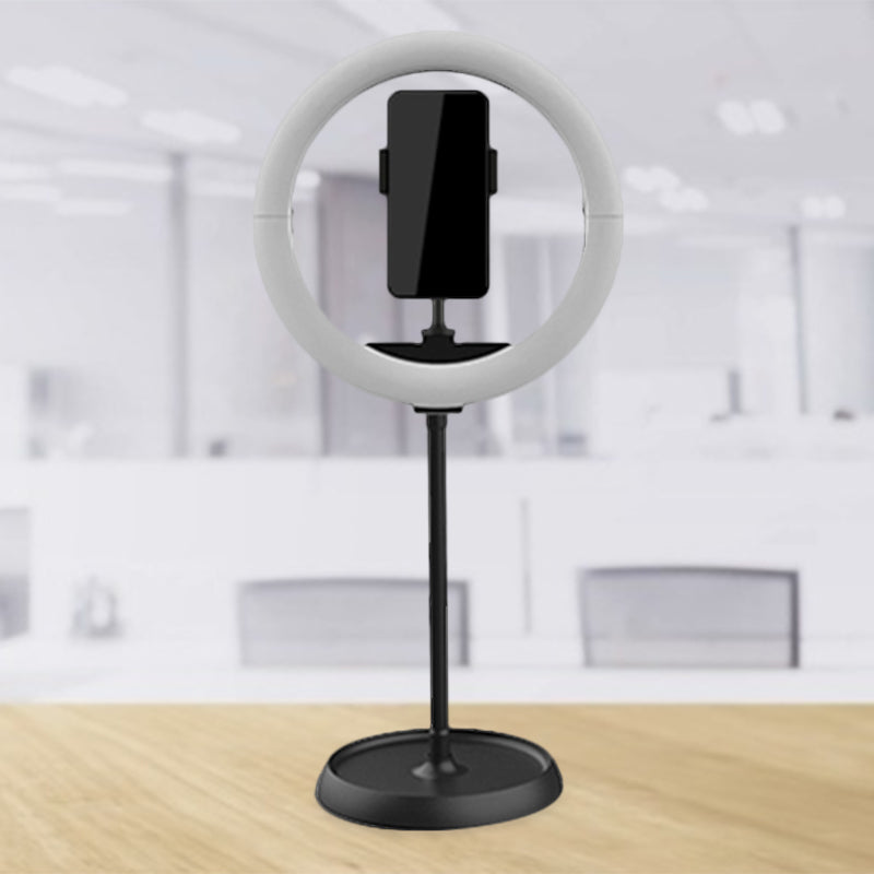 Simplicity Folded Round Vanity Lamp Metal Mobile Phone Support LED Fill-in Light in Black/White/Pink Clearhalo 'Cast Iron' 'Glass' 'Industrial' 'Modern wall lights' 'Modern' 'Tiffany' 'Traditional wall lights' 'Vanity Lights' 'Wall Lights' Lighting' 1781607