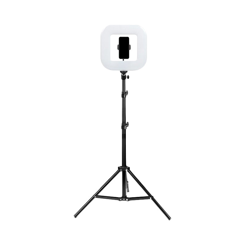 Metal Squared LED Fill-in Flash Light Modern Black USB Vanity Lamp with Tripod Stand Clearhalo 'Cast Iron' 'Glass' 'Industrial' 'Modern wall lights' 'Modern' 'Tiffany' 'Traditional wall lights' 'Vanity Lights' 'Wall Lights' Lighting' 1781638