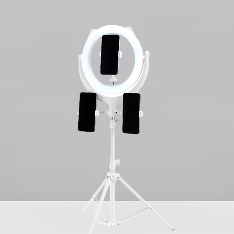 Simple LED Mirror Light White Round Shaped Tripod Fill-in Flush Lamp with Metallic Shade Clearhalo 'Cast Iron' 'Glass' 'Industrial' 'Modern wall lights' 'Modern' 'Tiffany' 'Traditional wall lights' 'Vanity Lights' 'Wall Lights' Lighting' 1781641