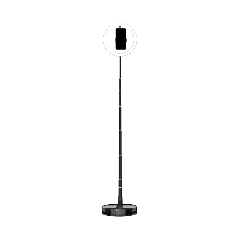 Black Round Shaped Mirror Lighting Modernist Metallic LED Dimmable Fill Flush Light Clearhalo 'Cast Iron' 'Glass' 'Industrial' 'Modern wall lights' 'Modern' 'Tiffany' 'Traditional wall lights' 'Vanity Lights' 'Wall Lights' Lighting' 1781716