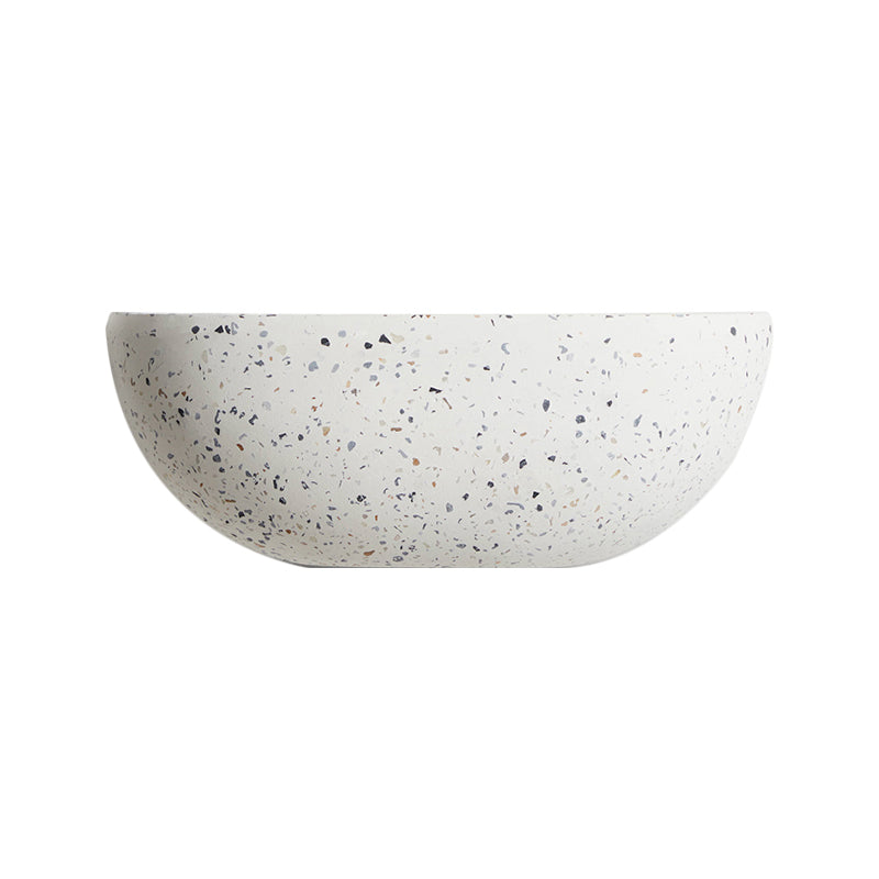 Contemporary Bowl Wall Lamp Stone 1 Light Corridor Wall Mount Light Fixture in White Clearhalo 'Modern wall lights' 'Modern' 'Wall Lamps & Sconces' 'Wall Lights' Lighting' 1781759