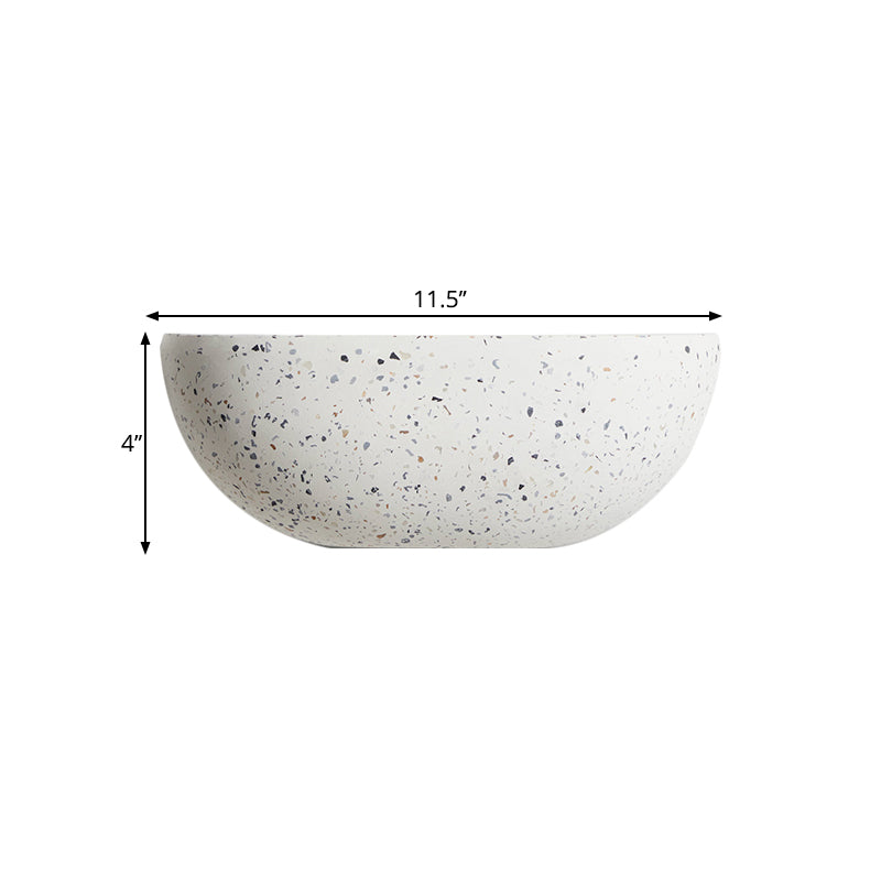 Contemporary Bowl Wall Lamp Stone 1 Light Corridor Wall Mount Light Fixture in White Clearhalo 'Modern wall lights' 'Modern' 'Wall Lamps & Sconces' 'Wall Lights' Lighting' 1781760