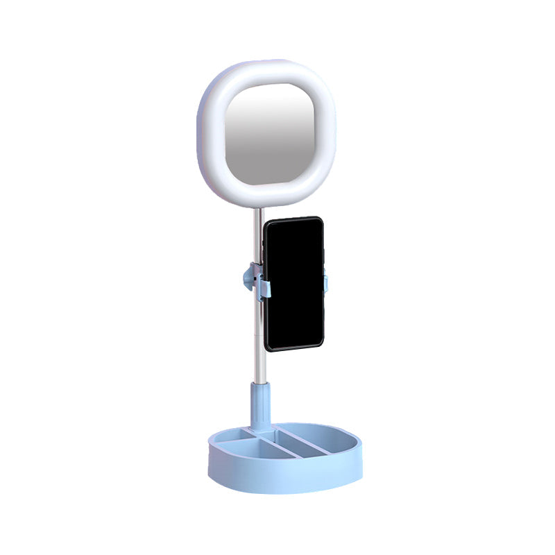 Squared LED Mirror Light Simple Style Metallic Black/Pink/Blue Finish Fill-in Lighting with USB Port Clearhalo 'Cast Iron' 'Glass' 'Industrial' 'Modern wall lights' 'Modern' 'Tiffany' 'Traditional wall lights' 'Vanity Lights' 'Wall Lights' Lighting' 1781998