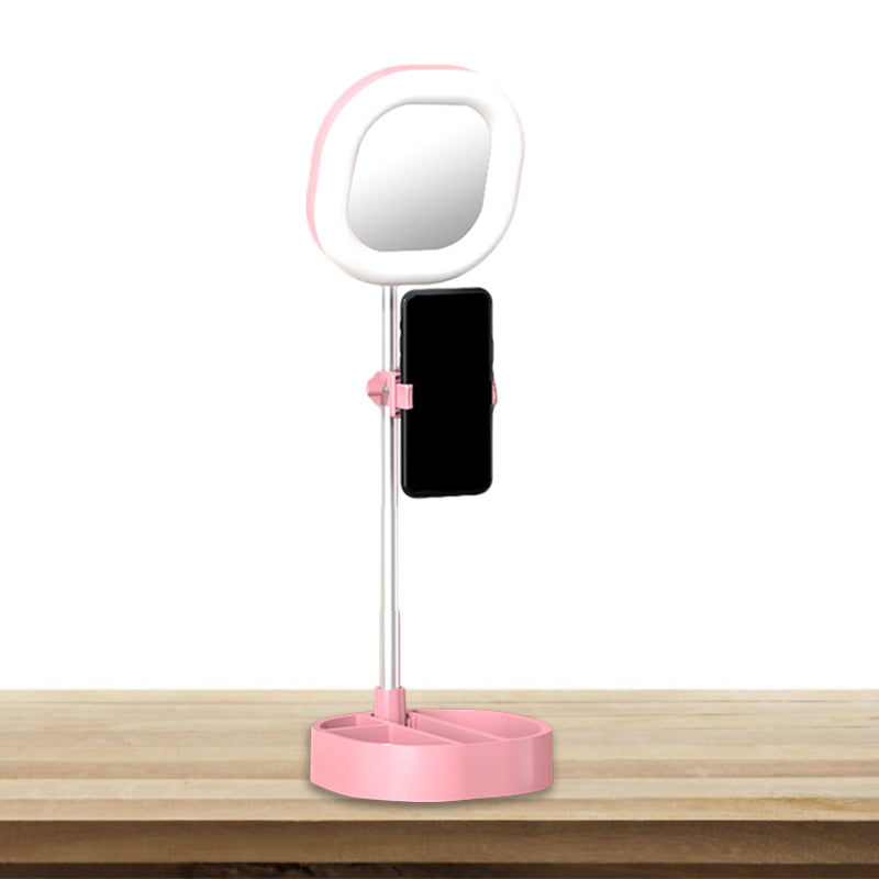 Squared LED Mirror Light Simple Style Metallic Black/Pink/Blue Finish Fill-in Lighting with USB Port Clearhalo 'Cast Iron' 'Glass' 'Industrial' 'Modern wall lights' 'Modern' 'Tiffany' 'Traditional wall lights' 'Vanity Lights' 'Wall Lights' Lighting' 1782007